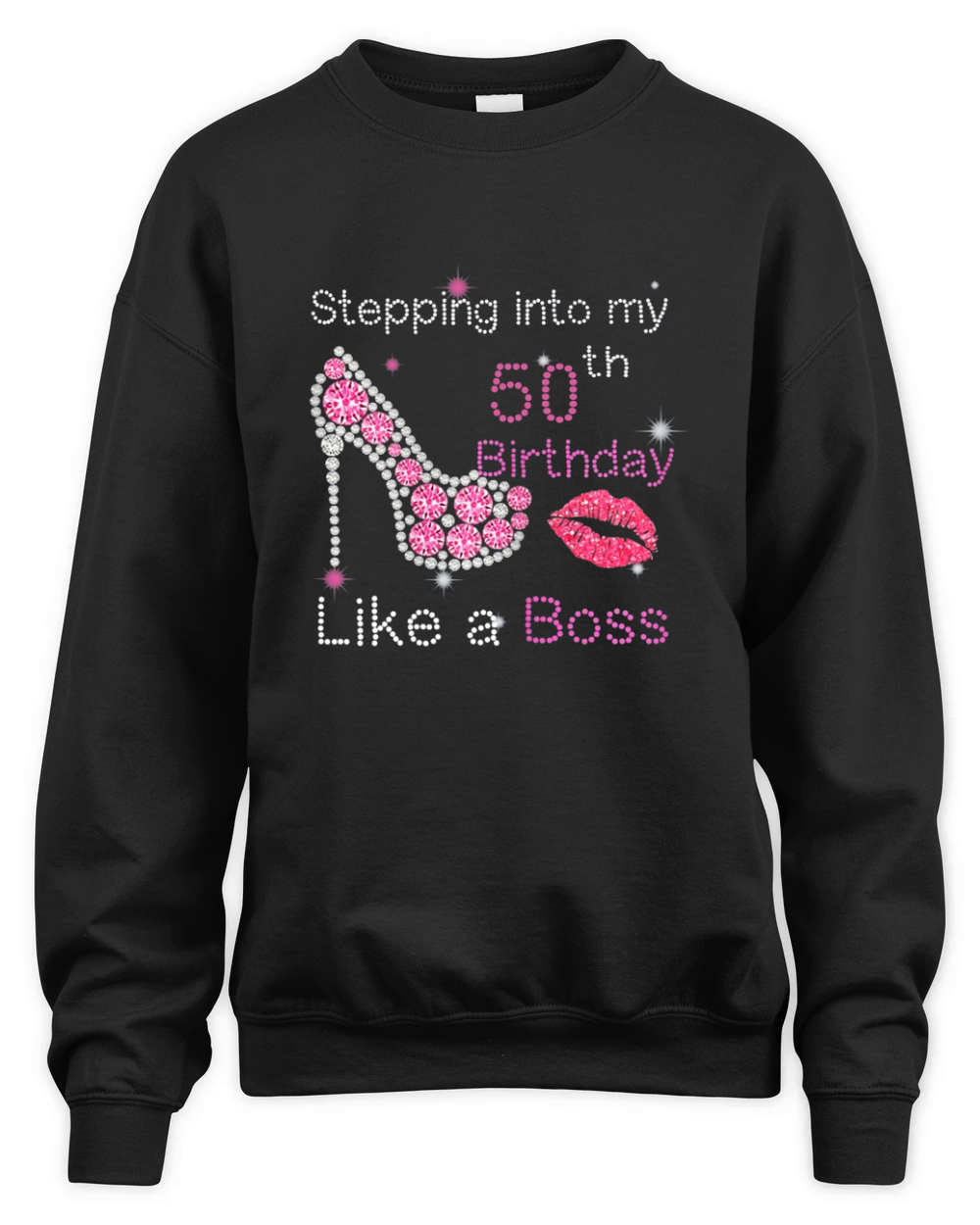 Stepping Into My 50th Birthday Like A Boss Unisex Premium Crewneck Sweatshirt
