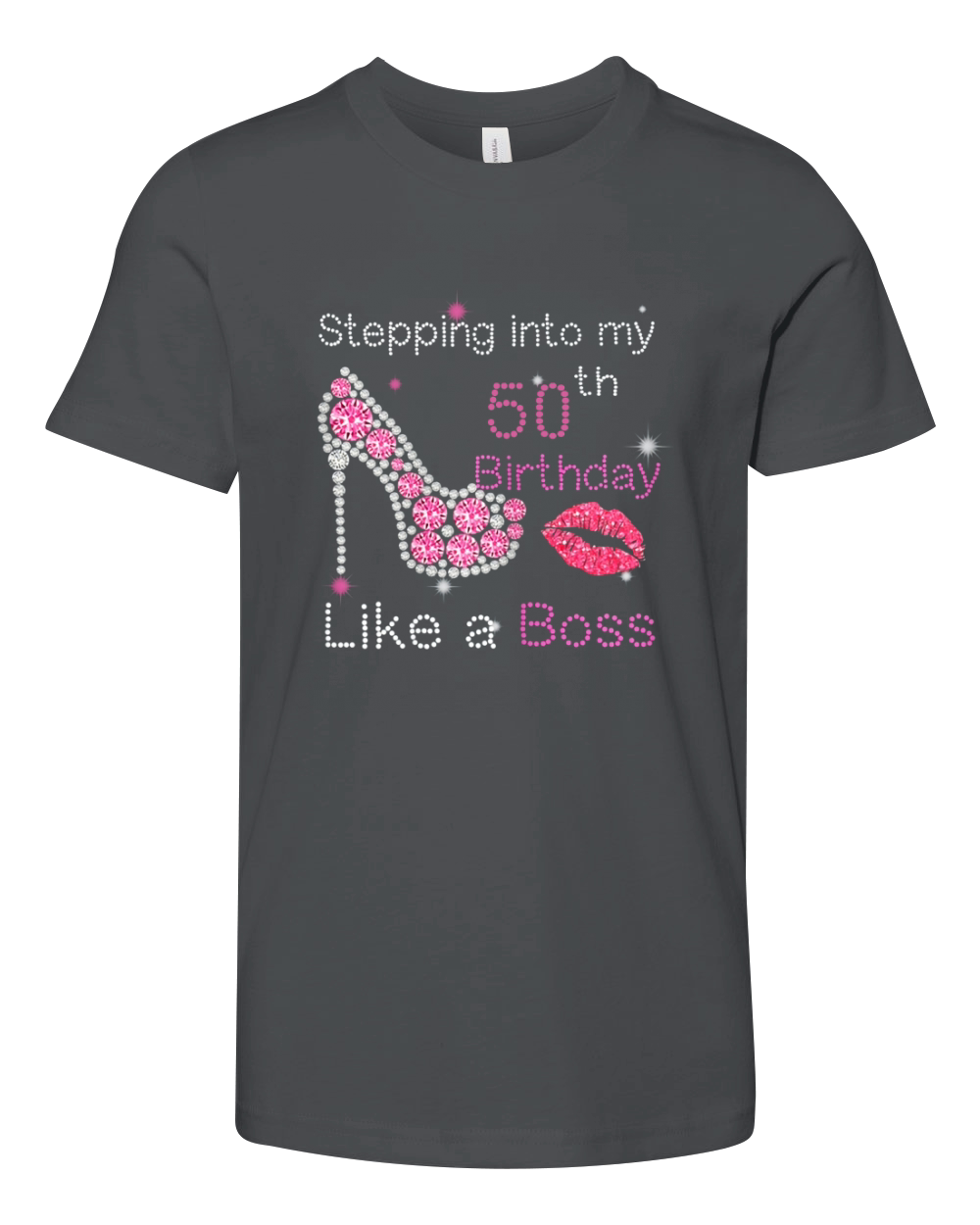 Stepping Into My 50th Birthday Like A Boss Youth Unisex Jersey Tee