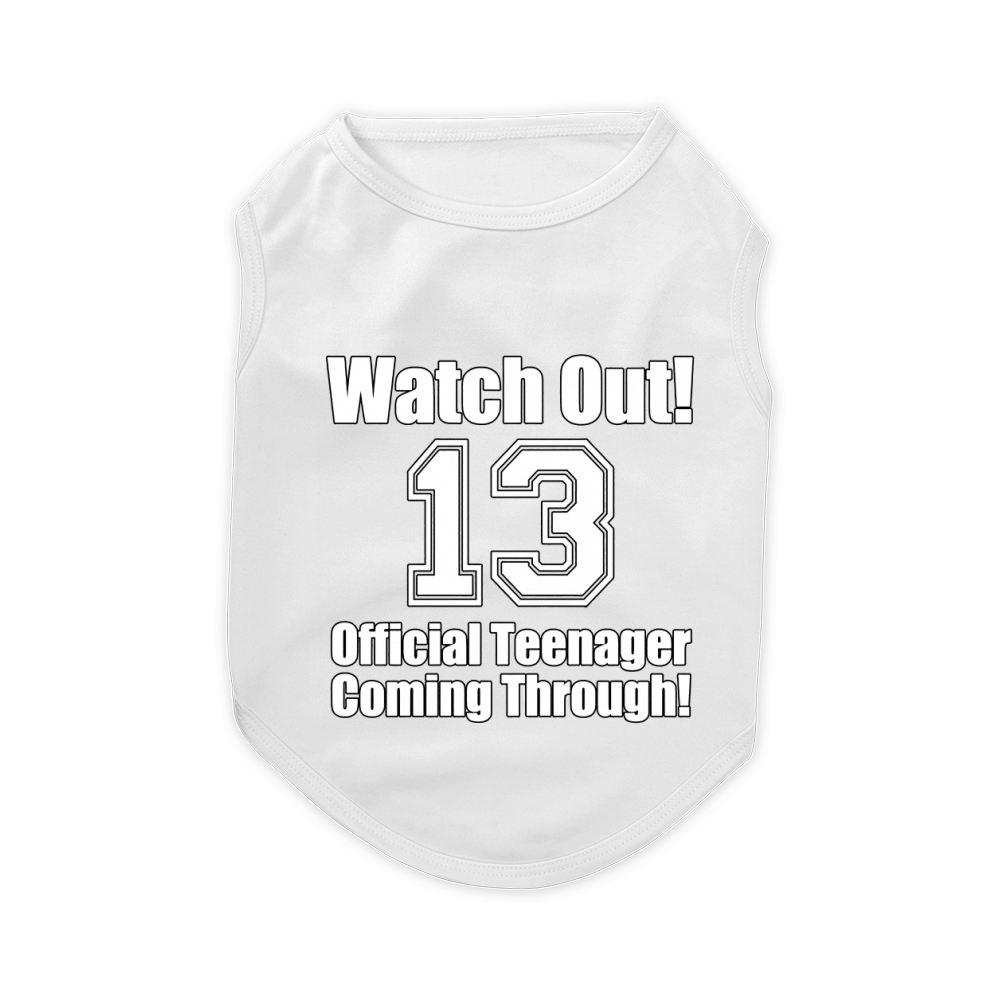 13th Birthday Official Teenager 13 Year Old TShirt Birthday Pet T-Shirt