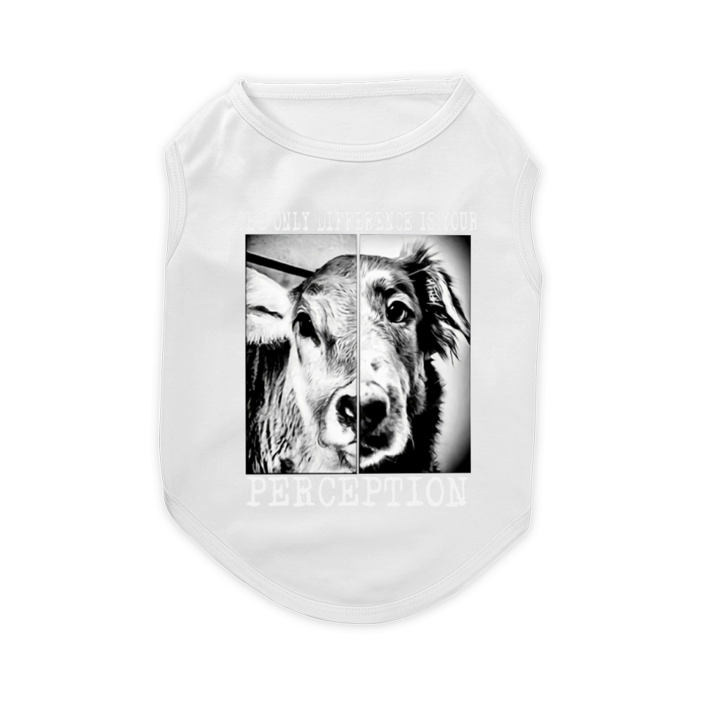 Cow dog The only difference is your perception shirt Pet T-Shirt