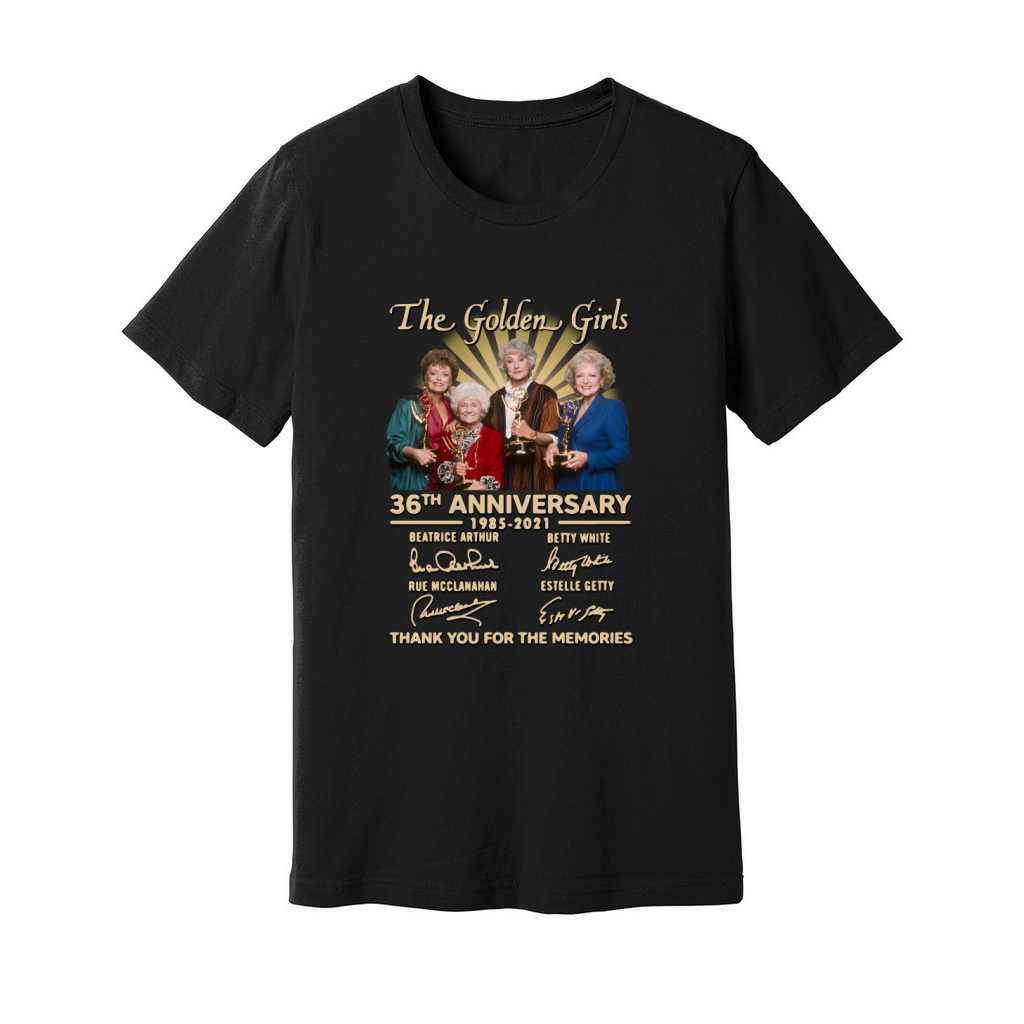 The Golden Girls 36th anniversary t1985 2021 thank you for the memories signatures Unisex Jersey Tee
