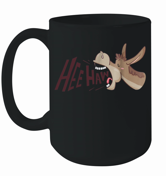 Hee Haw T-Shirt - Funny Donkey Laughs Ceramic Mug