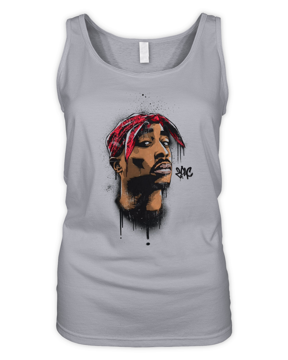 Cool 2PAC Tupac Shakur 3D Hip Hop Rapper  - Baby Onesie Organic Women's Tank Top