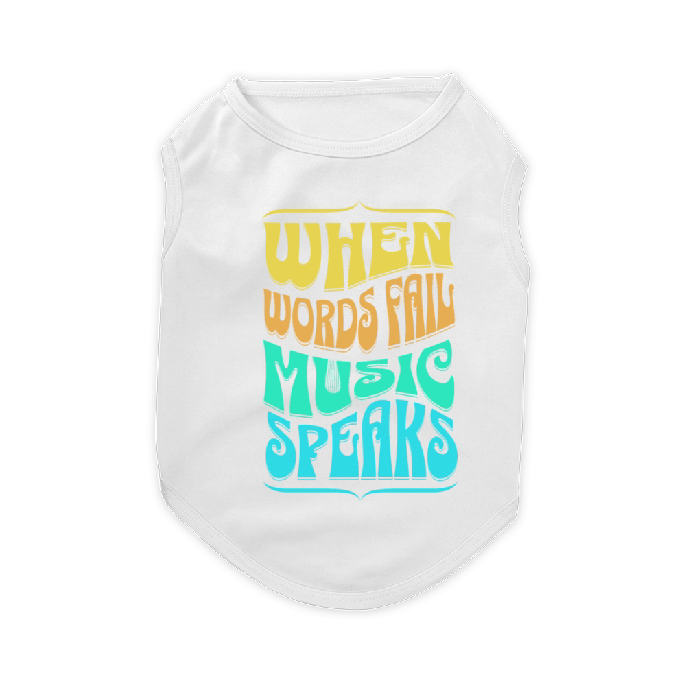 Music Speaks Pet T-Shirt