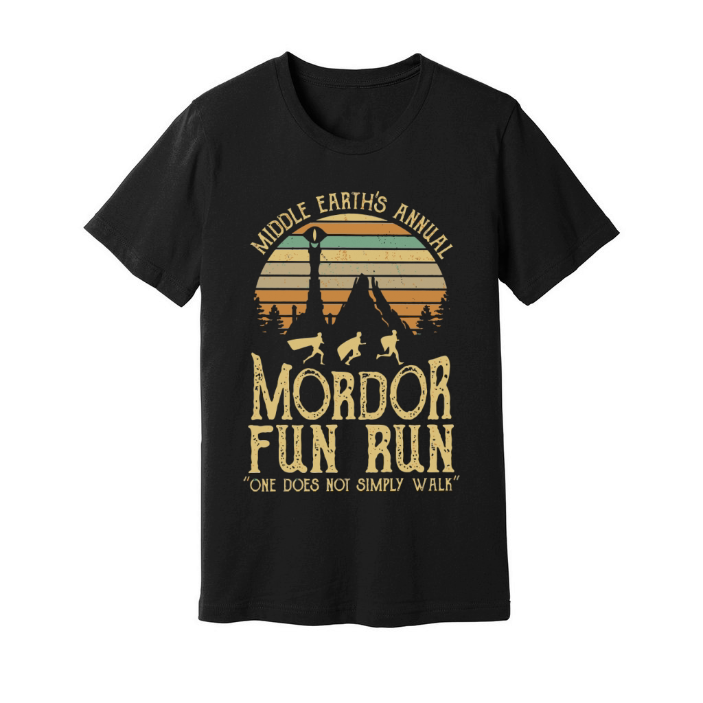 Spl Sunset middle earth’s annual mordor fun run one does not simply walk Unisex Jersey Tee