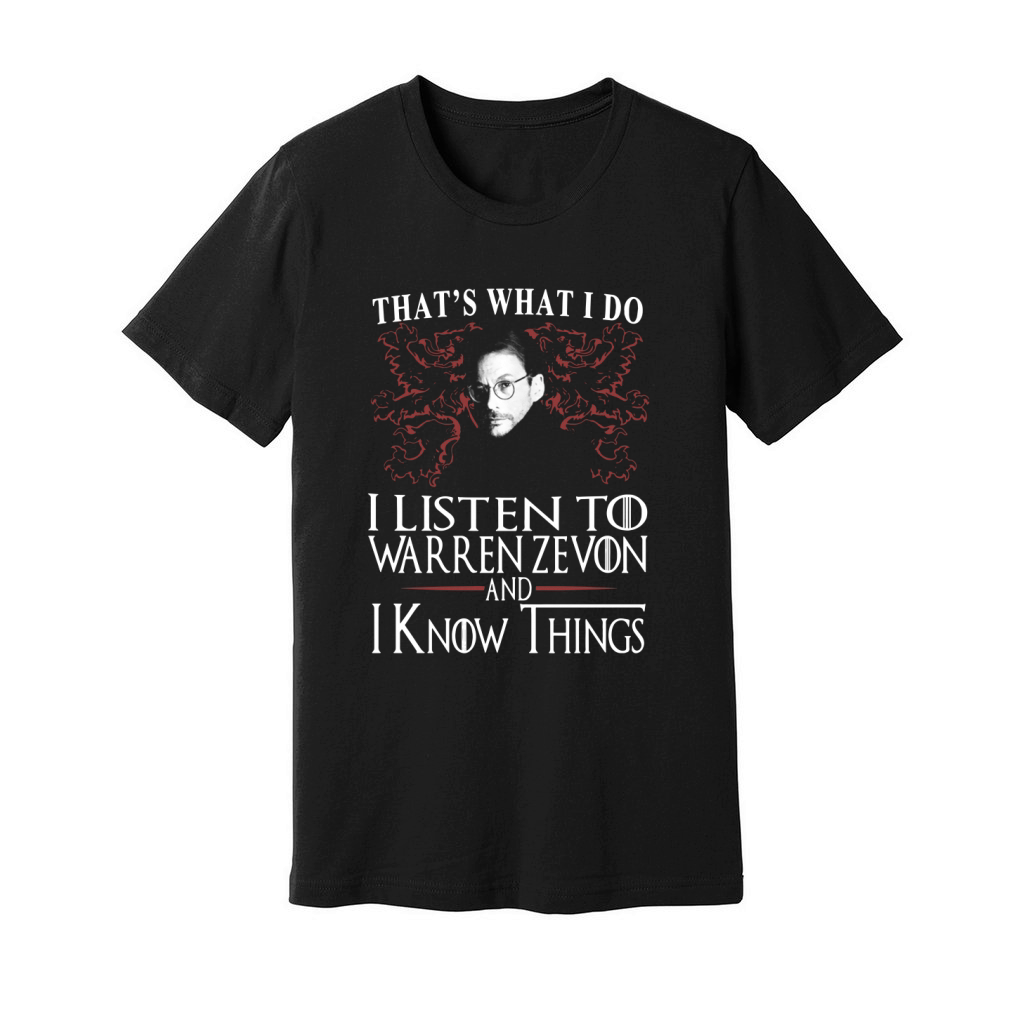 Warren Zevon I KNOW THINGS Unisex Jersey Tee