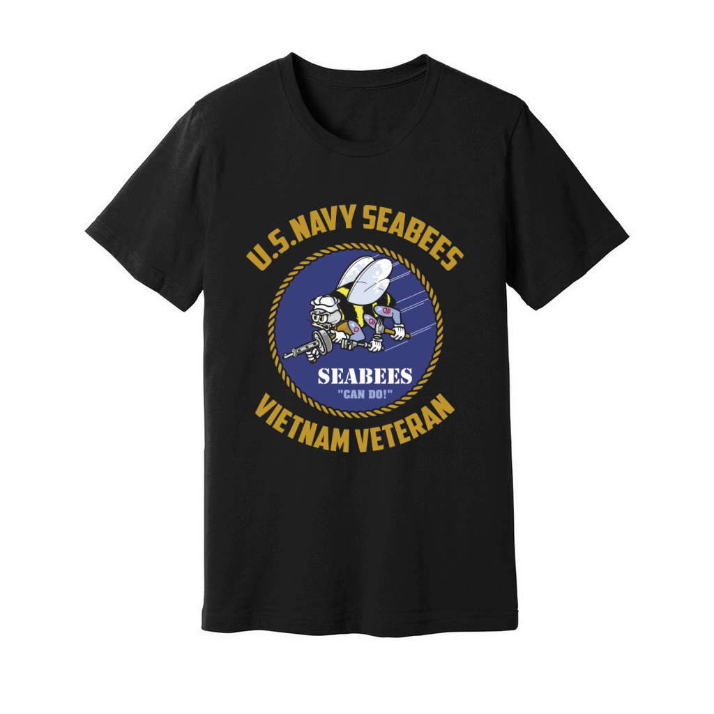 Us Navy Seabees Vietnam Veteran shirt Unisex Jersey Tee