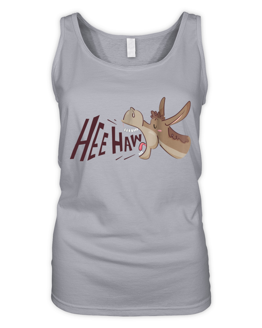 Hee Haw T-Shirt - Funny Donkey Laughs Organic Women's Tank Top