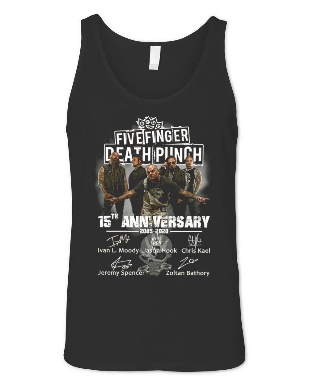 Five Finger Death Punch 15th anniversary signature shirt Unisex Jersey Tank