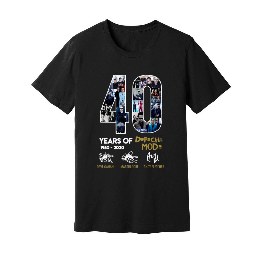 40 Years Of 1980-2020 Depeche Mode Signatures shirt Unisex Jersey Tee