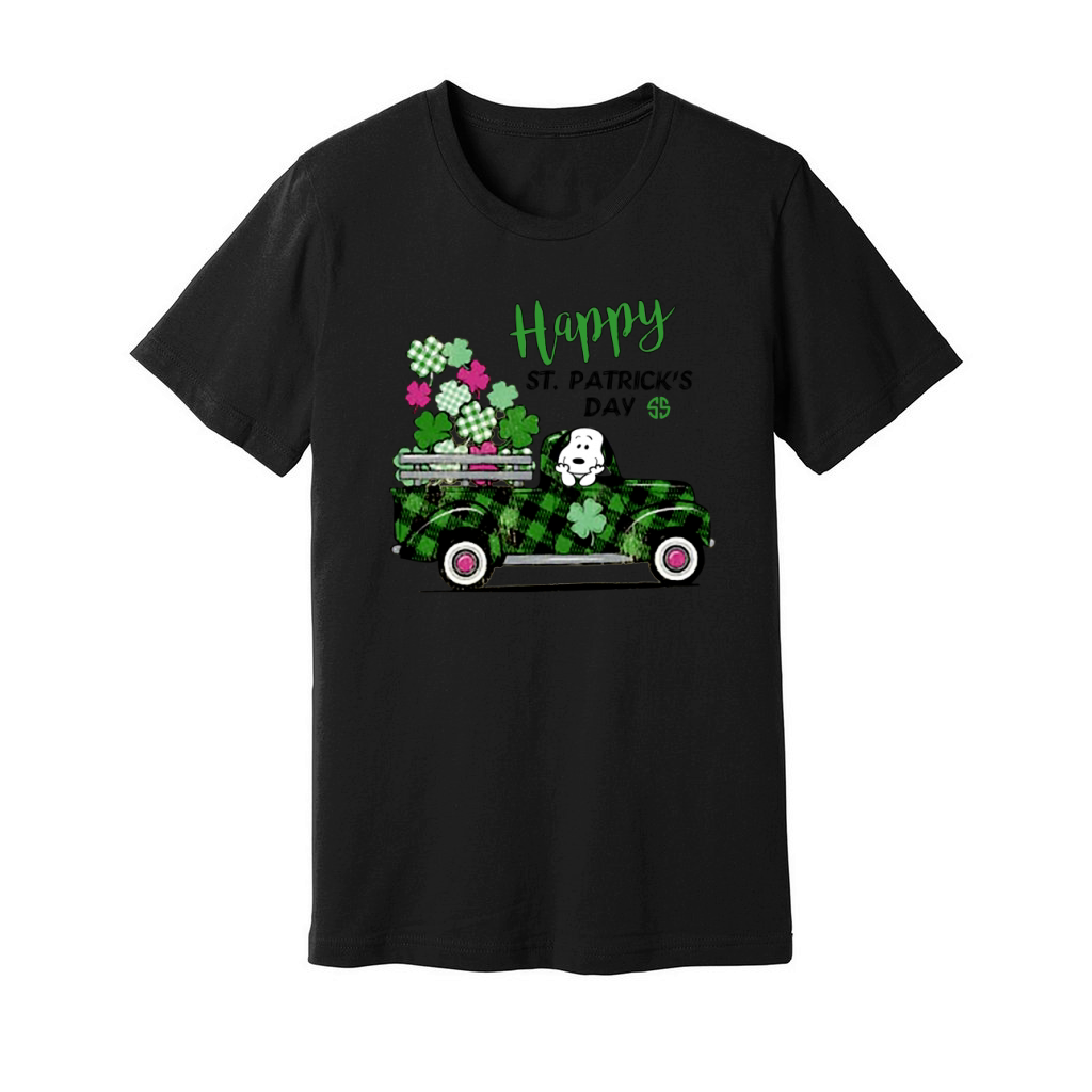 Snoopy Happy st Patrick's day Unisex Jersey Tee