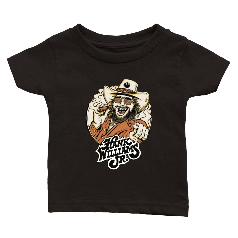 Hank Williams Jr Bocephus Classic Baby Crewneck T-shirt