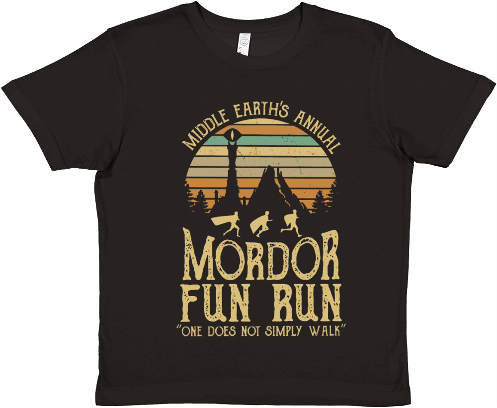 Spl Sunset middle earth’s annual mordor fun run one does not simply walk Premium Kids Crewneck T-shirt