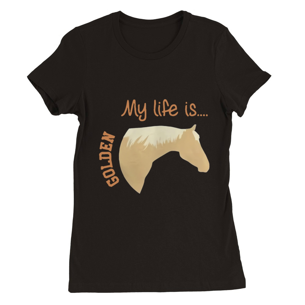 Horse   Palomino Premium Womens Crewneck T-shirt