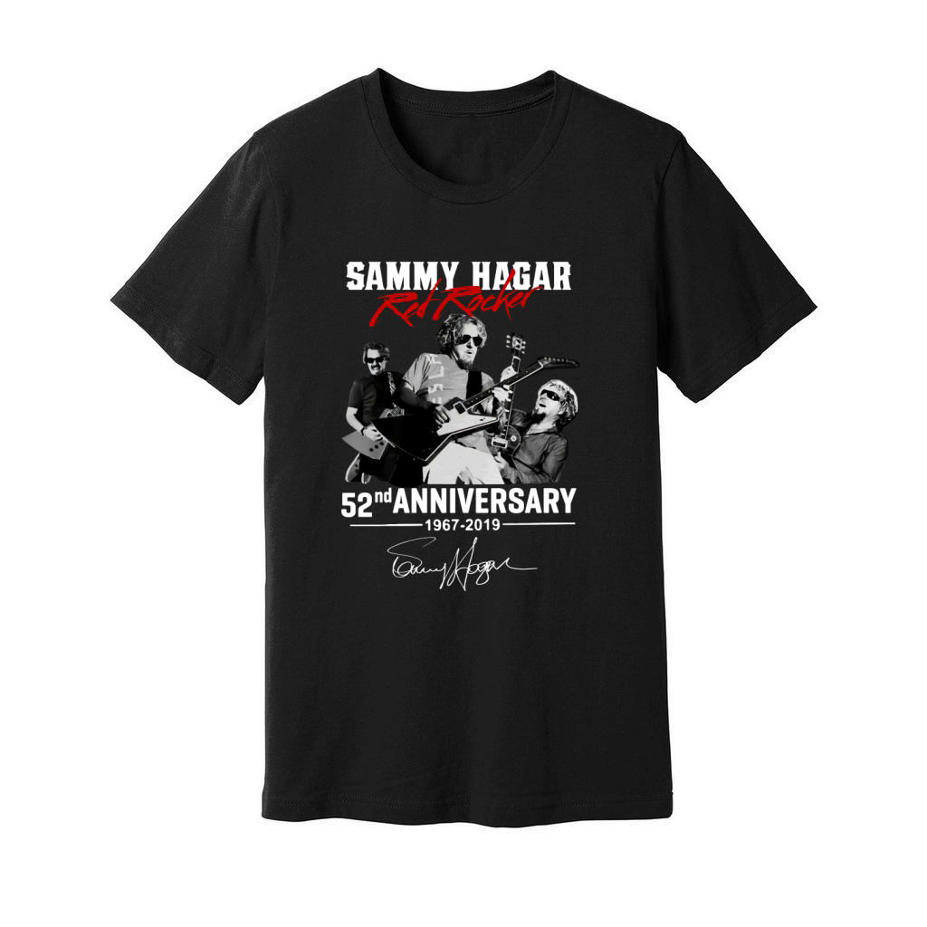 Sammy Hagar The Red Rocker 52nd anniversary 1967-2019 signature shirt Unisex Jersey Tee