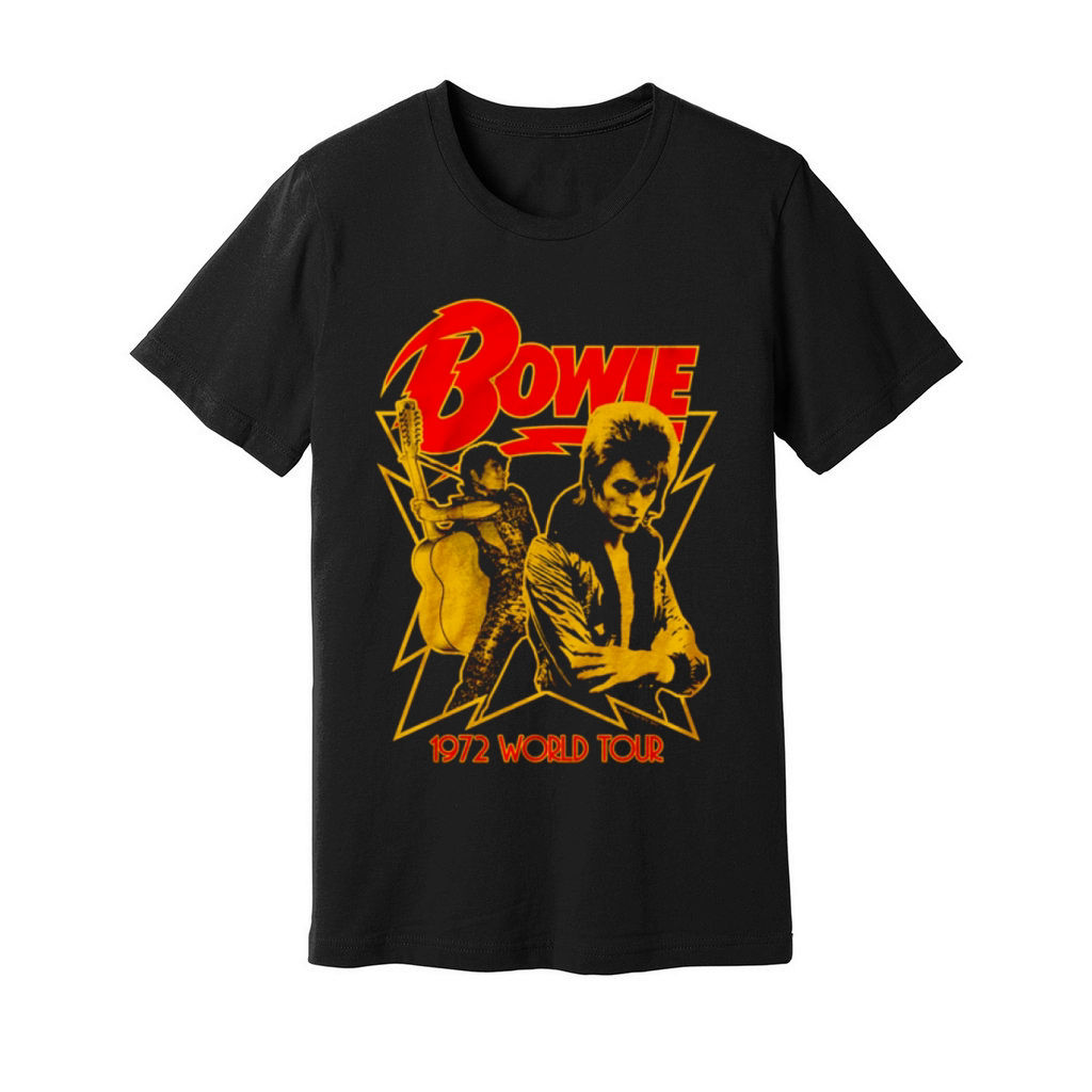 1972 World Tour David Bowie Unisex Jersey Tee