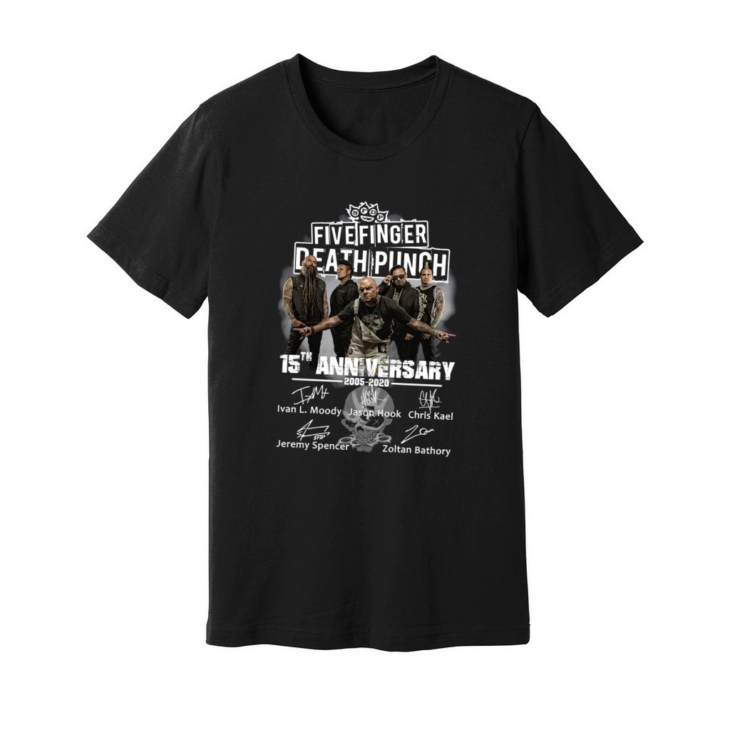 Five Finger Death Punch 15th anniversary signature shirt Unisex Jersey Tee