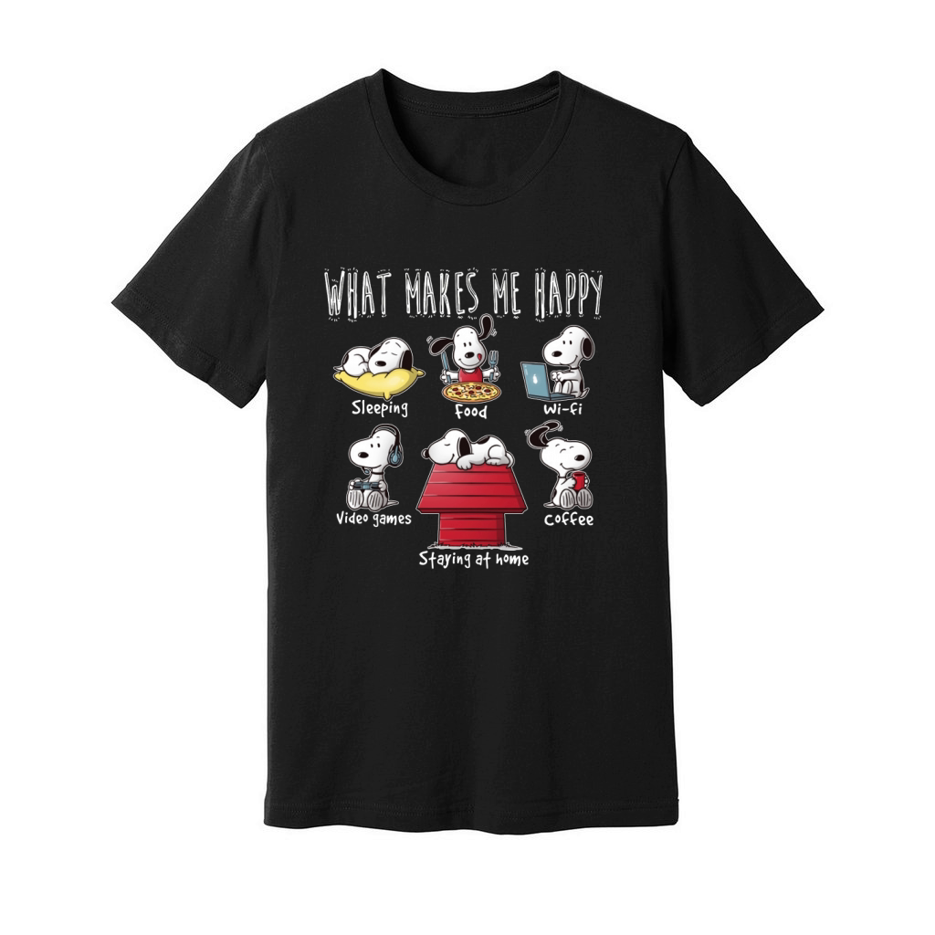 What makes Snoopy happy Unisex Jersey Tee