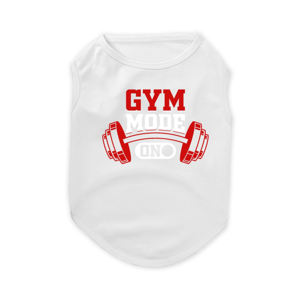 Gym Mode On Bodybuilding Gym Bodybuilder Fitness W Pet T-Shirt
