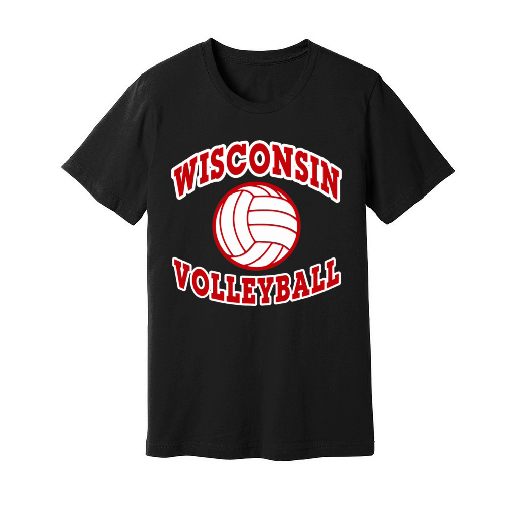 Wisconsin Volleyball Classic Style Unisex Jersey Tee