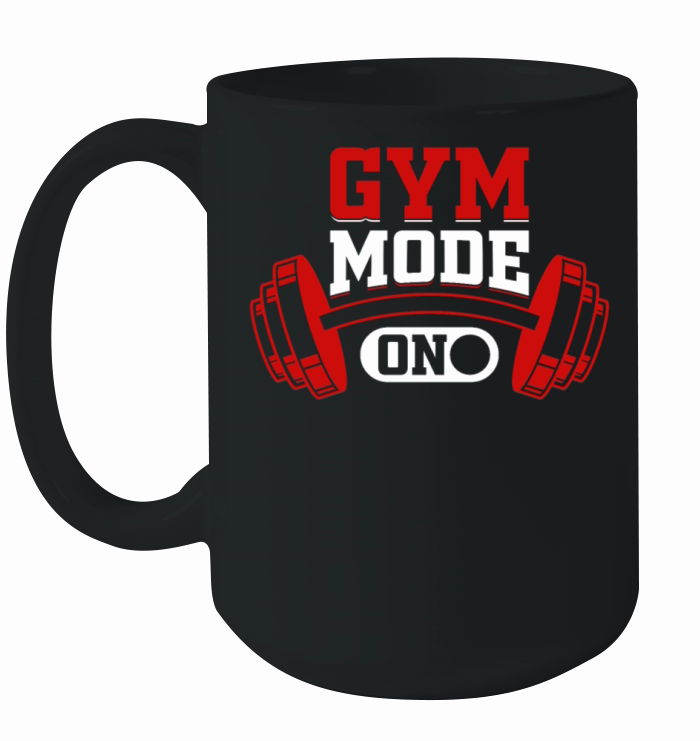 Gym Mode On Bodybuilding Gym Bodybuilder Fitness W Ceramic Mug