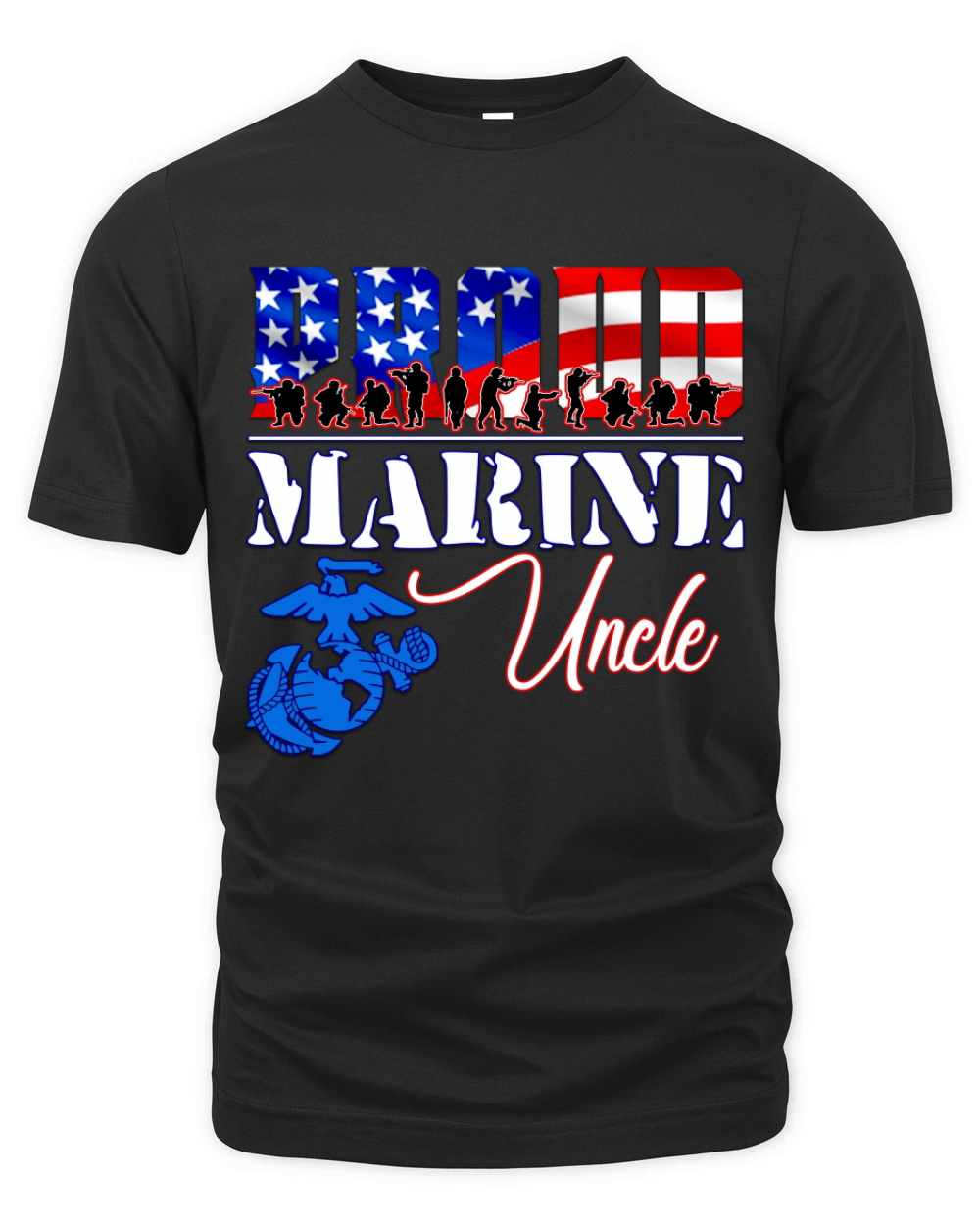 Proud Marine Uncle Patriotic USA Military 2020 Organic Unisex T-shirt