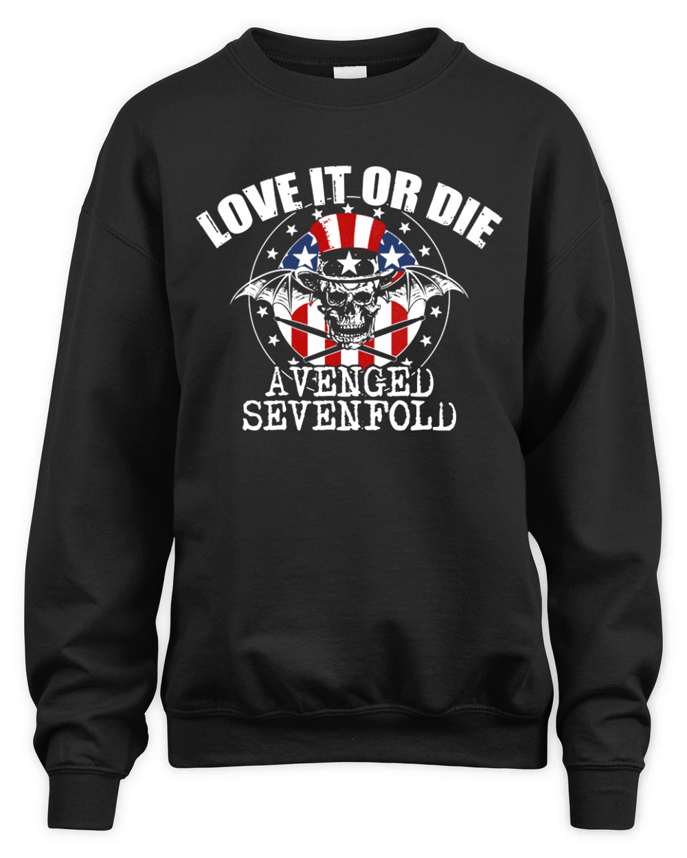 Avenged Sevenfold Love It Or Die - Unisex Long Sleeve Unisex Premium Crewneck Sweatshirt