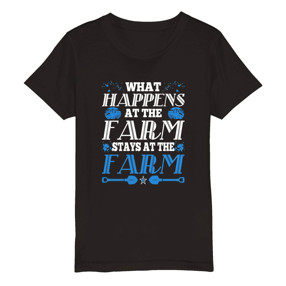 What Happens At The Farm Stays At Farm Tshirt Organic Kids Crewneck T-shirt