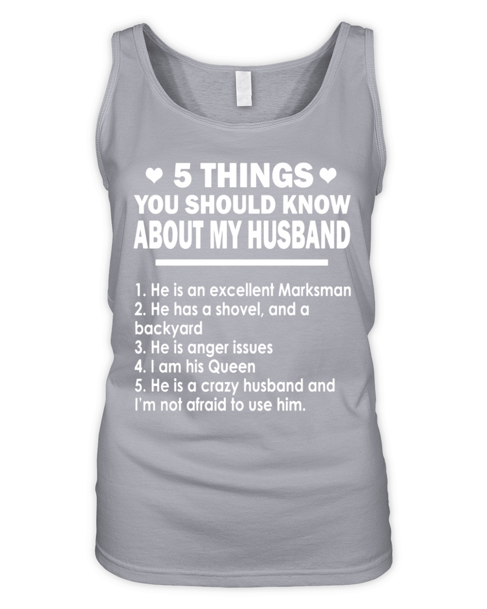 5 things you should know about my husband | T shirt Organic Women's Tank Top
