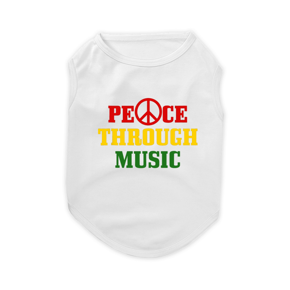 Reggae Music Peace Through Music Rastafari Rasta Geschenk Pet T-Shirt