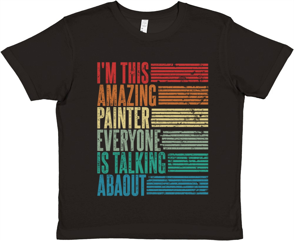 Vintage Painter Profession Gift Retro Premium Kids Crewneck T-shirt