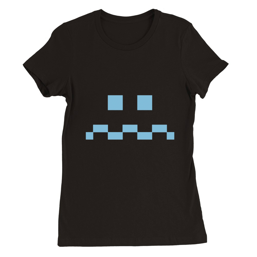 Royal blue Dead PacMan Ghost TShirts Premium Womens Crewneck T-shirt