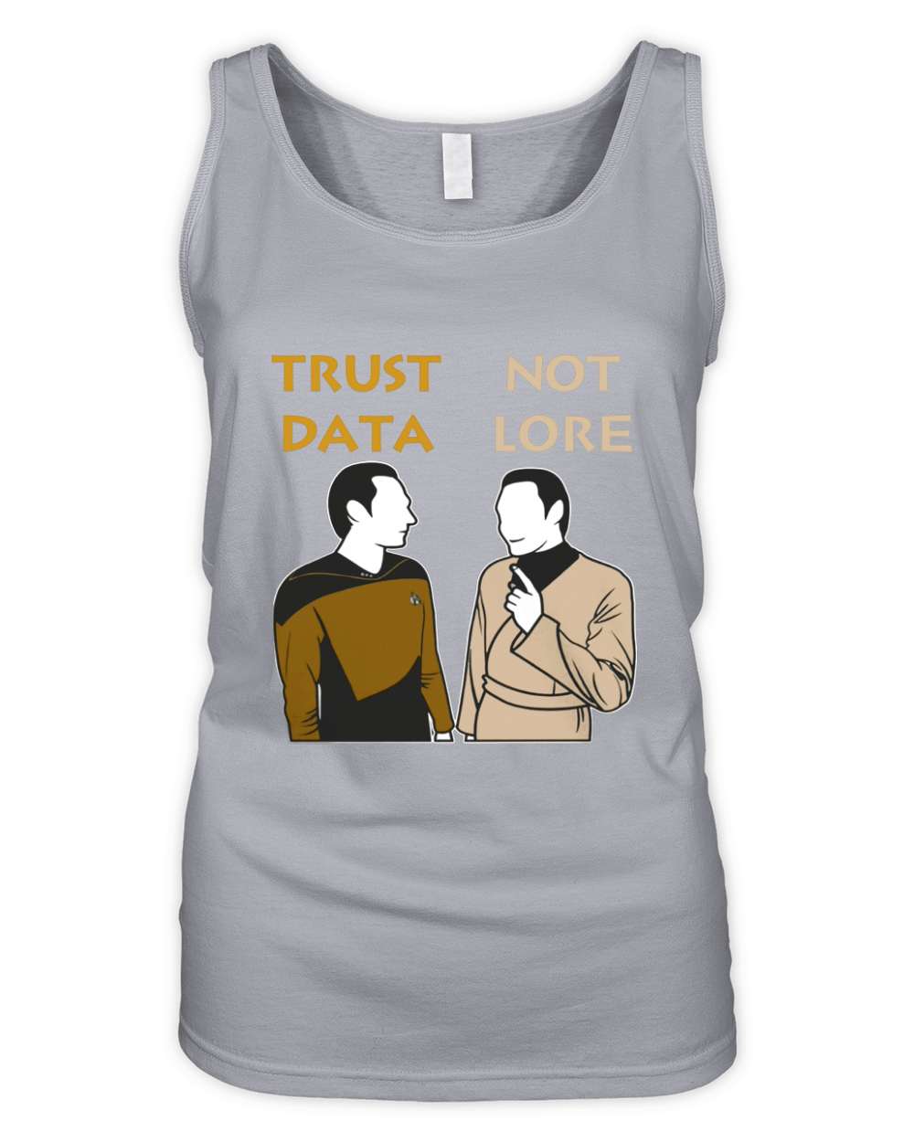 Trust Data Not Lore Funny T-Shirt Organic Women's Tank Top