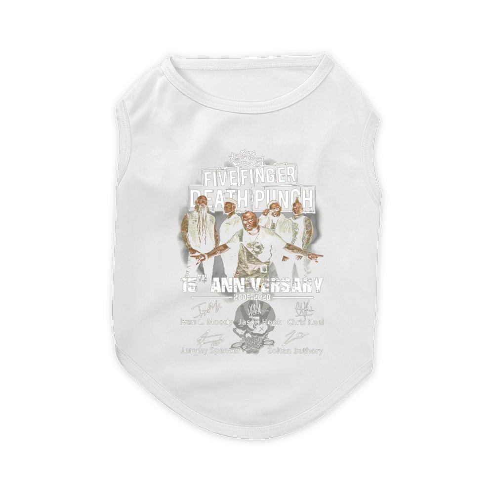 Five Finger Death Punch 15th anniversary signature shirt Pet T-Shirt