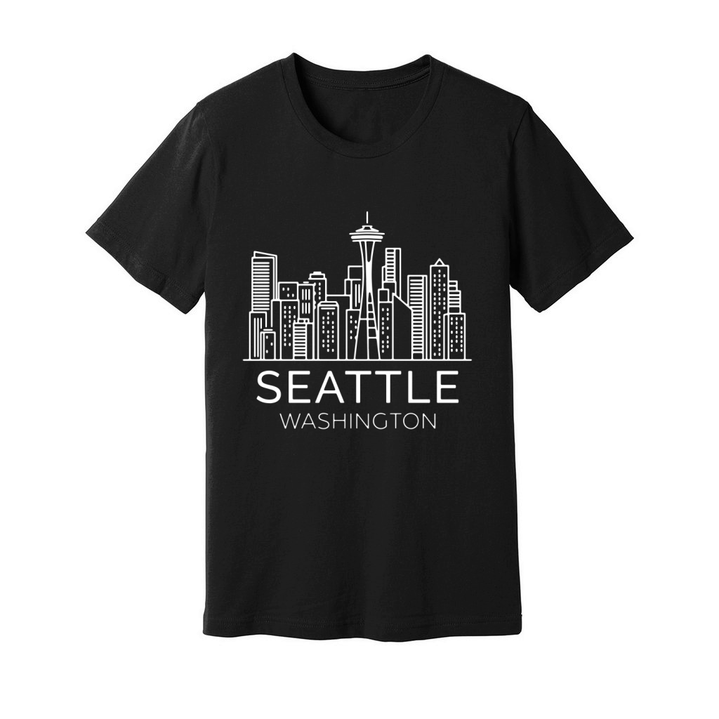 Seattle Washington City Skyline Unisex Jersey Tee