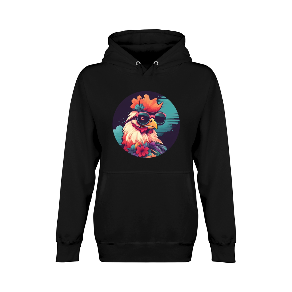 Retro 80s 90s Chicken Lovers Unisex Premium Pullover Hoodie