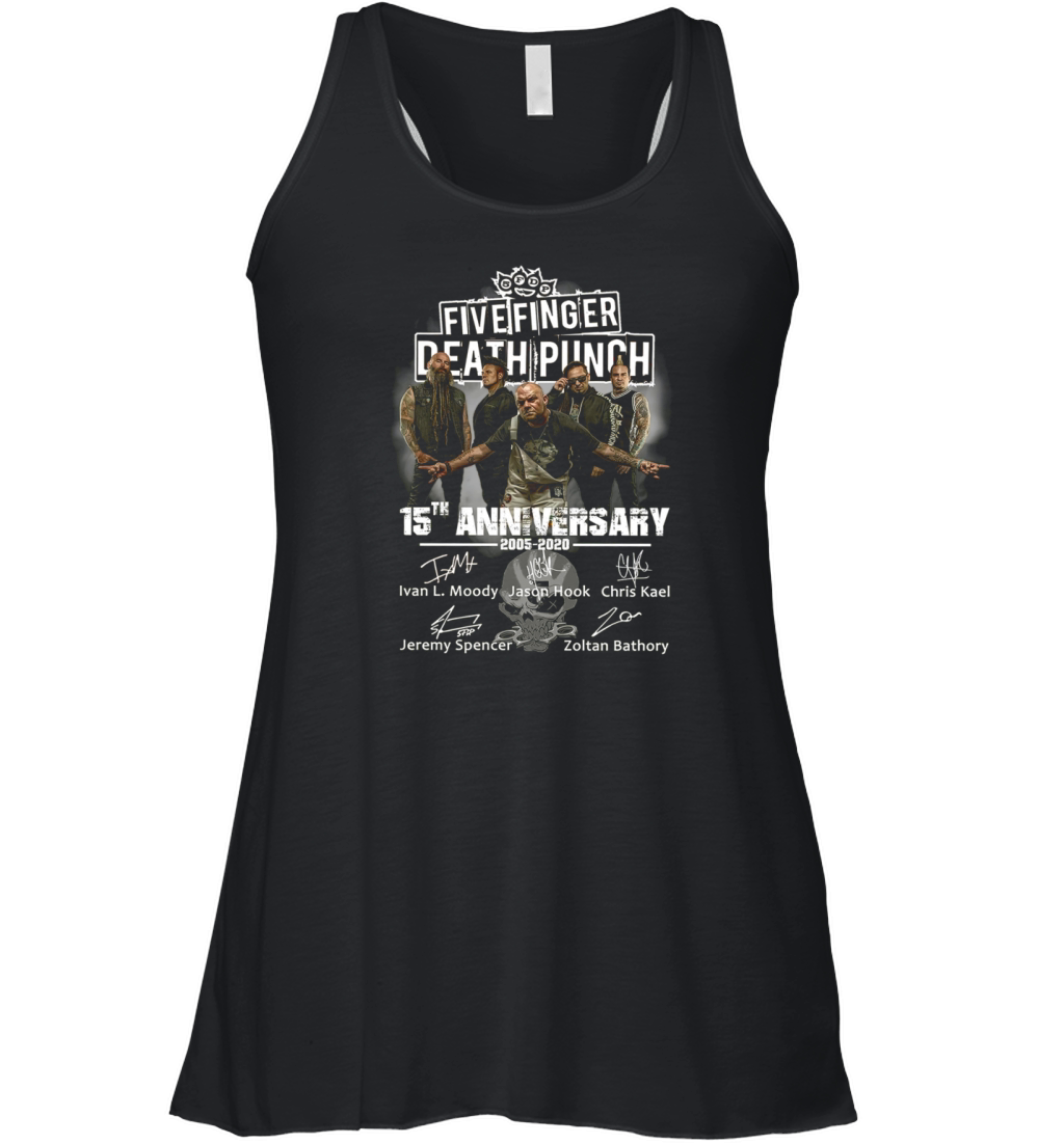 Five Finger Death Punch 15th anniversary signature shirt Women's Flowy Tank Top