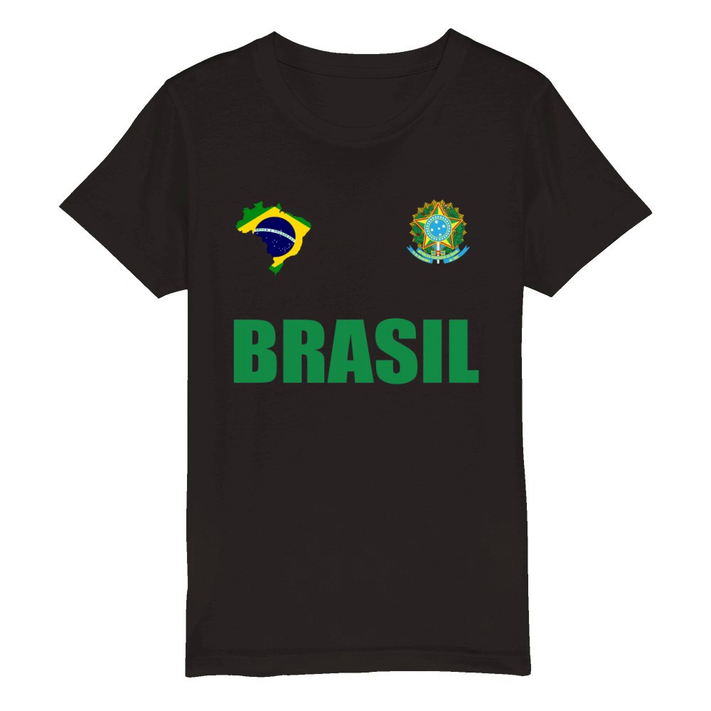 Brasilien Fußball Trikot Organic Kids Crewneck T-shirt