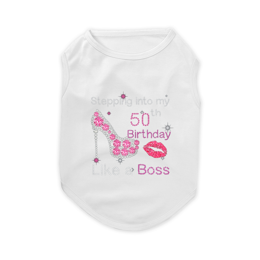 Stepping Into My 50th Birthday Like A Boss Pet T-Shirt