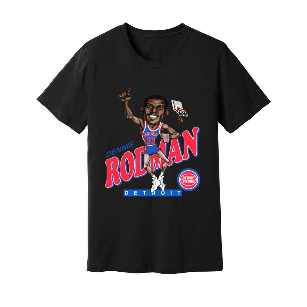 Dennis Rodman Detroit Caricature Basketball Unisex Jersey Tee