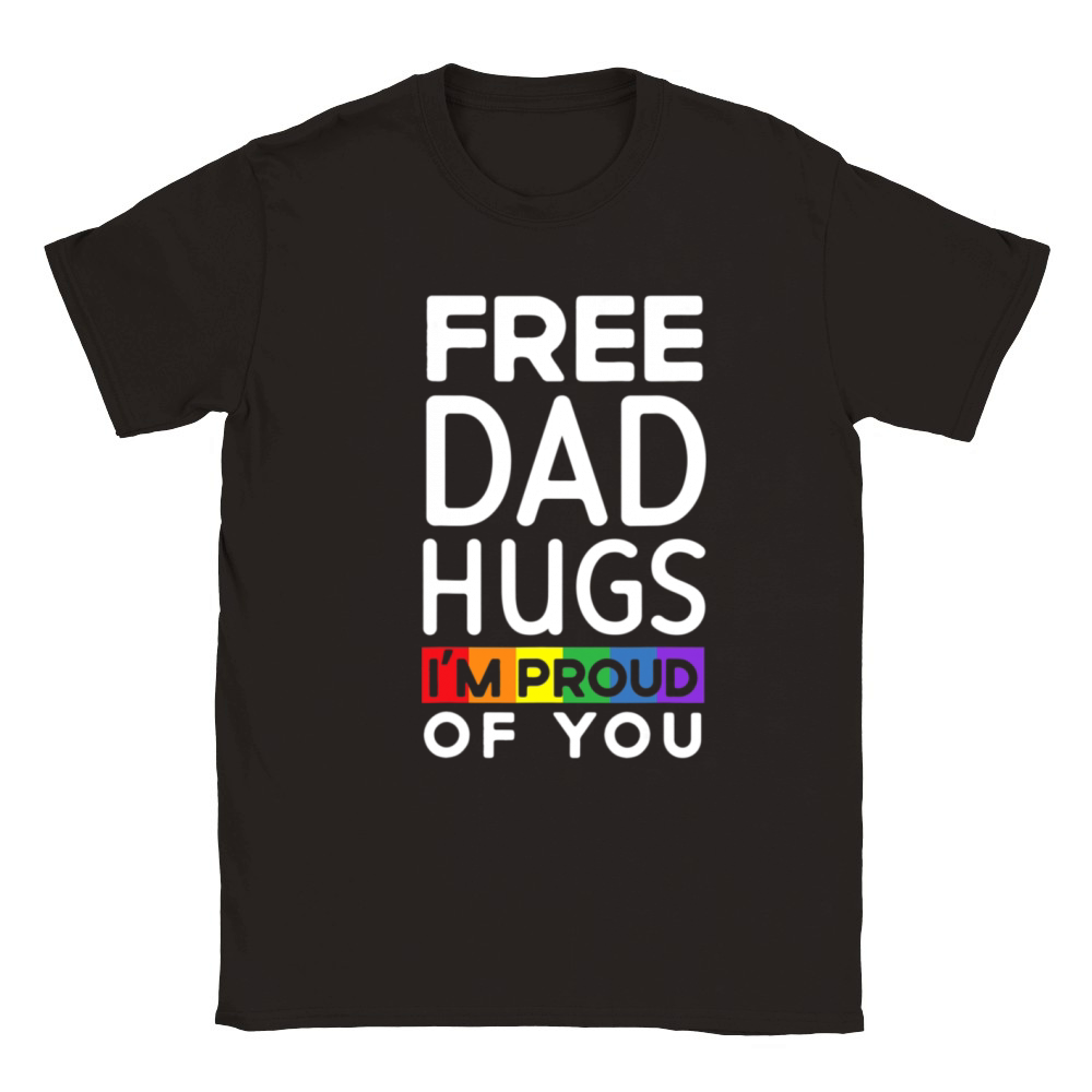 Mens Free Dad Hugs I 39 m Proud Of You Lover Pride Classic Kids Crewneck T-shirt
