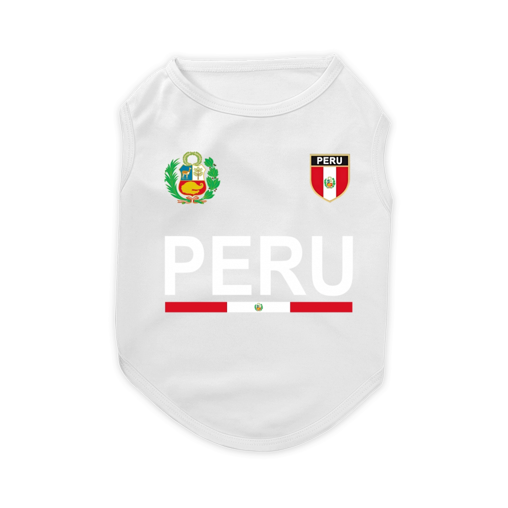 Peru Soccer T-Shirt - Peruvian Retro Football Jersey 2017 Pet T-Shirt