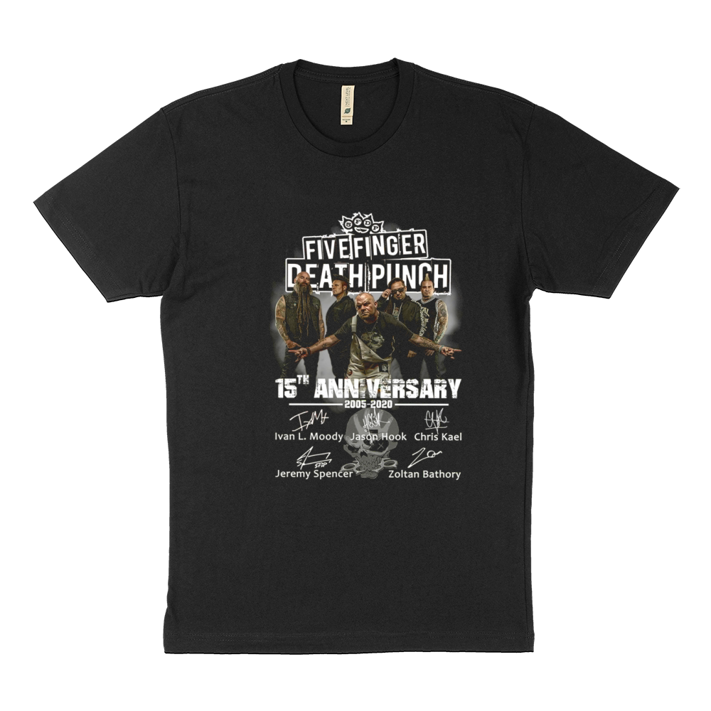 Five Finger Death Punch 15th anniversary signature shirt Sustainable T-Shirt