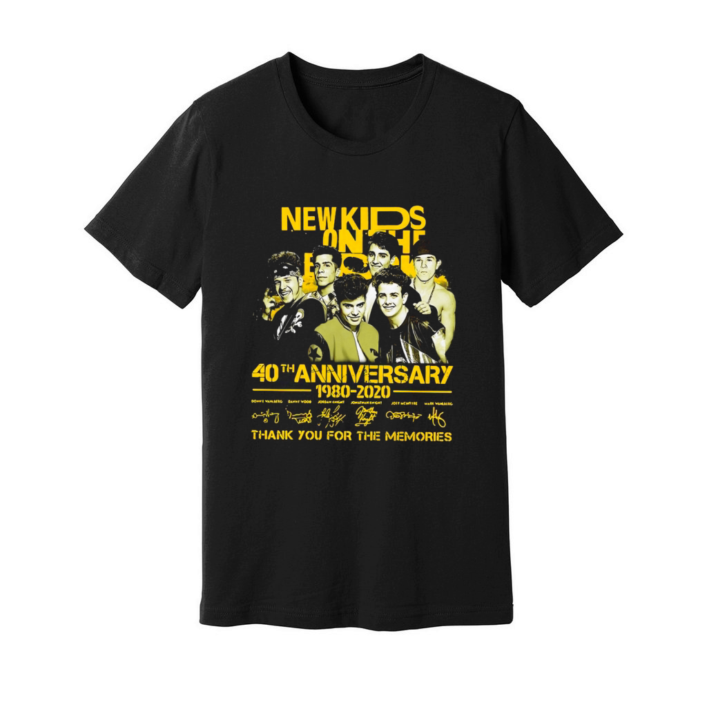 New Kids on the Block 40th anniversary 1980-2020 signatures shirt Unisex Jersey Tee