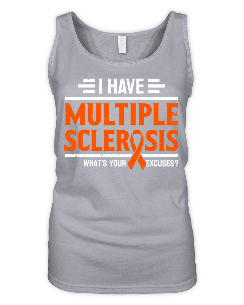 I Have Multiple Sclerosis Awareness Orange Ribbon Organic Women's Tank Top