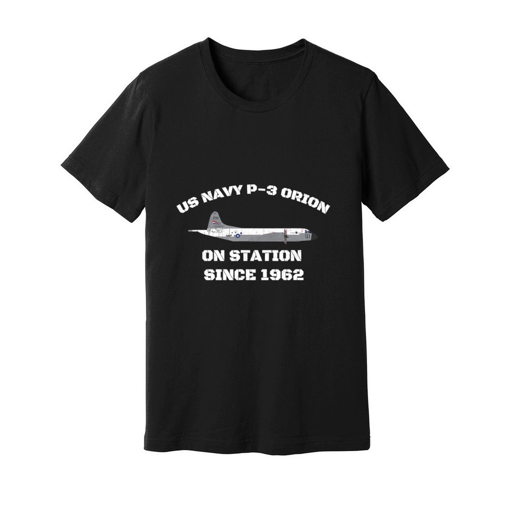 Us Navy P3 Orion On Station Since 1962 shirt Unisex Jersey Tee