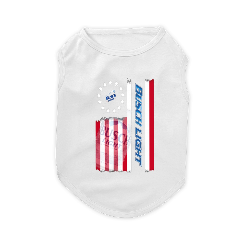 Busch Light beer American flag Pet T-Shirt