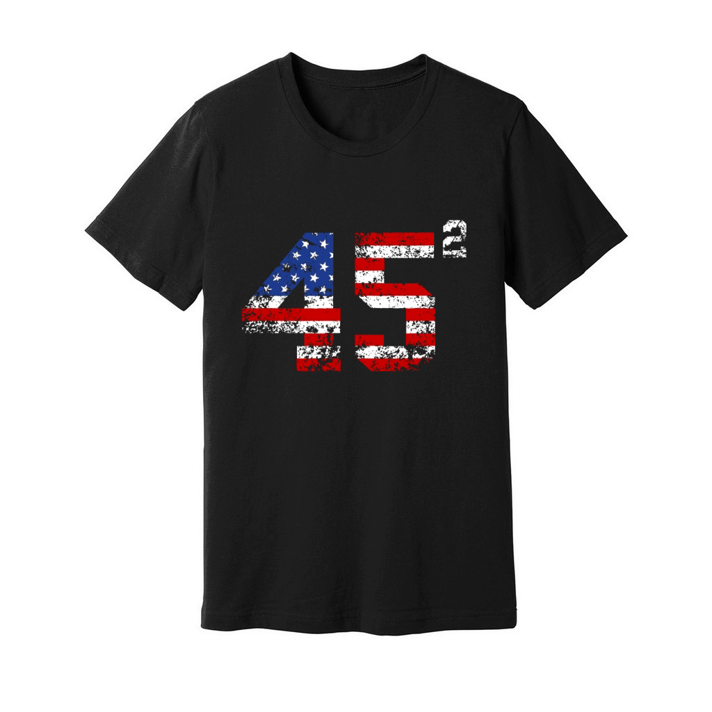 45 Squared American Donald Trump 2020 shirt Unisex Jersey Tee