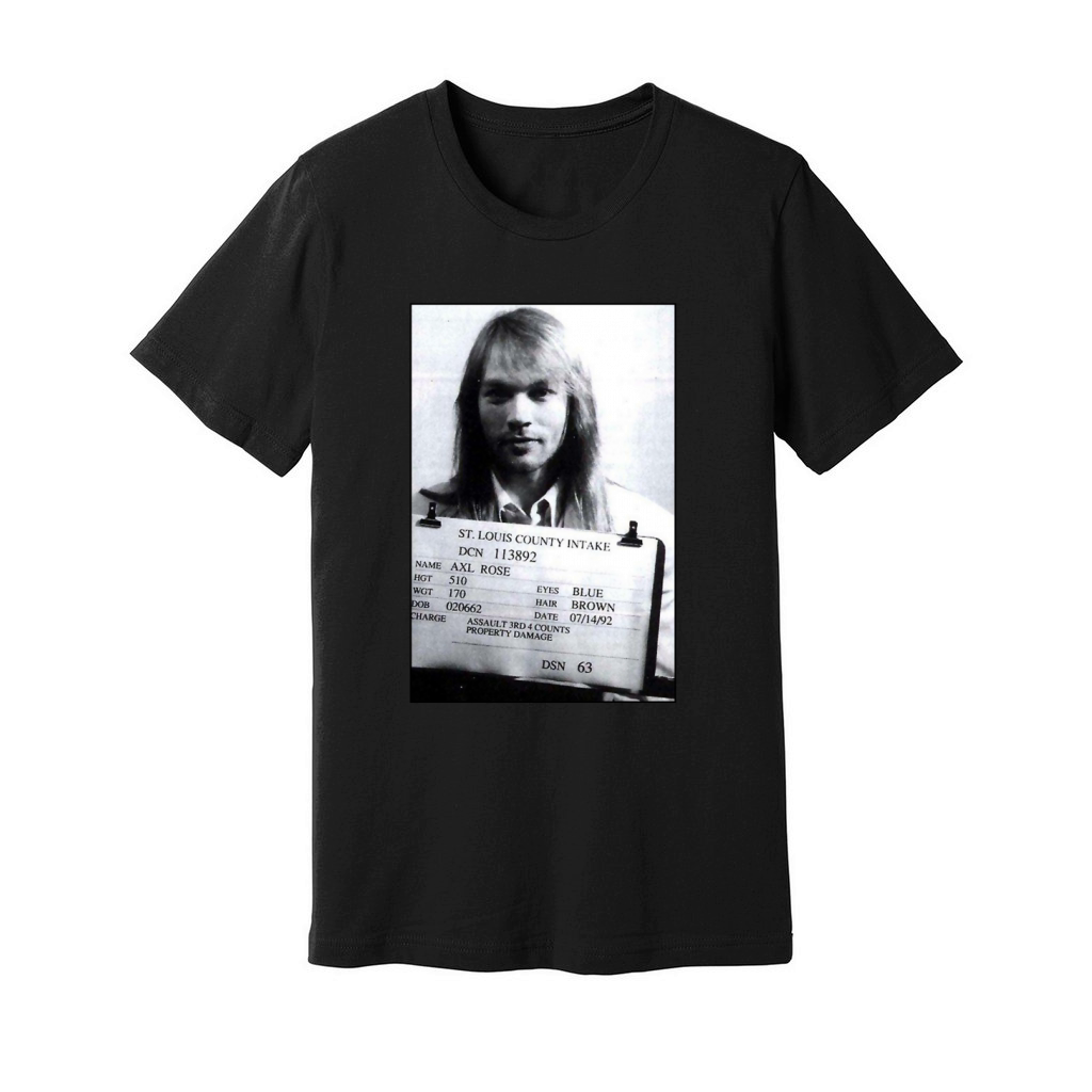 Axl Roses Mugshot 1992 TShirt Unisex Jersey Tee