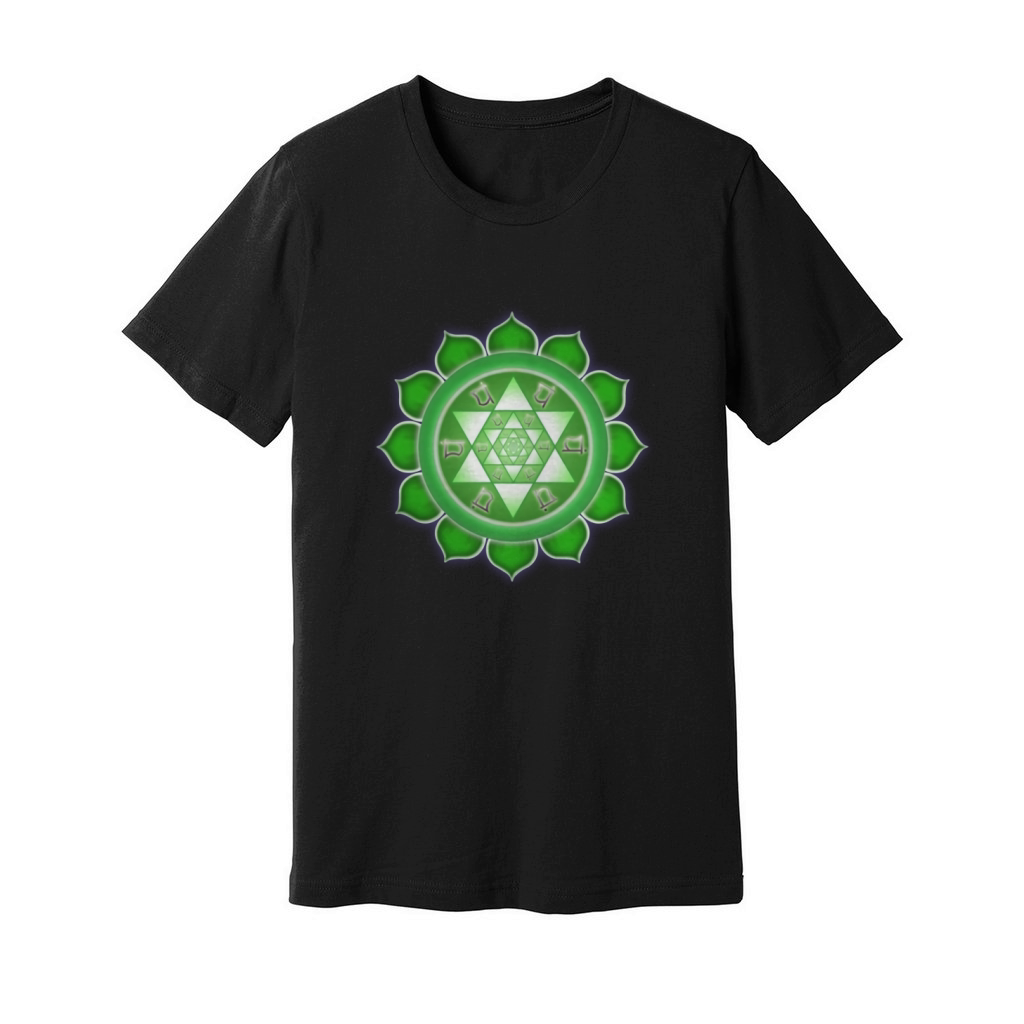 Heart Chakra Fractal Bloom Womens  bamboo tee Unisex Jersey Tee